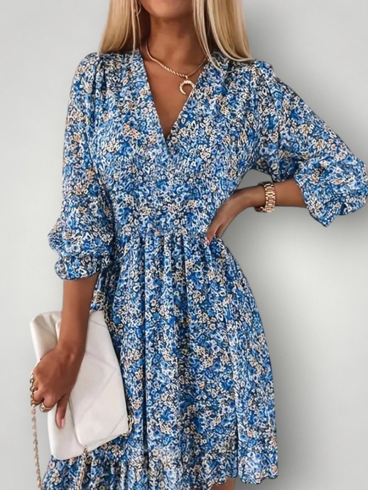 Blütenmuster - Kleid für elegante Anlässe - Nordic Boutique & Co.