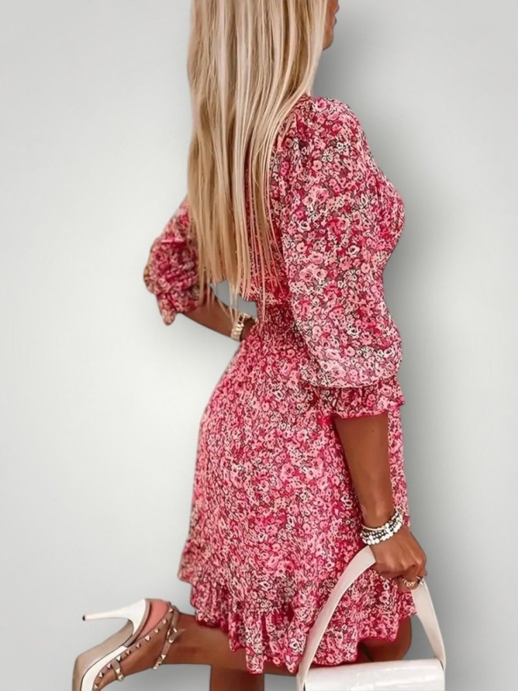 Blütenmuster - Kleid für elegante Anlässe - Nordic Boutique & Co.