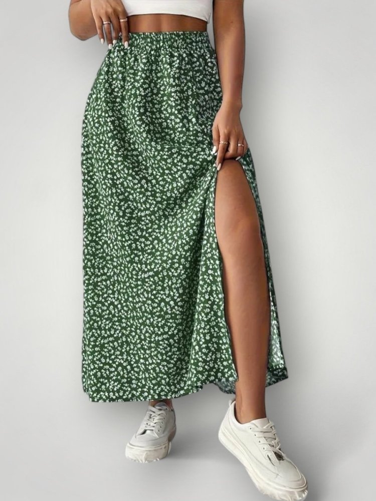 Blütenmuster - Rock mit Eleganz - Nordic Boutique &amp; Co.