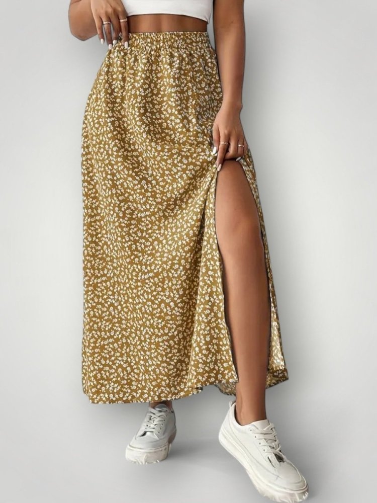 Blütenmuster - Rock mit Eleganz - Nordic Boutique &amp; Co.