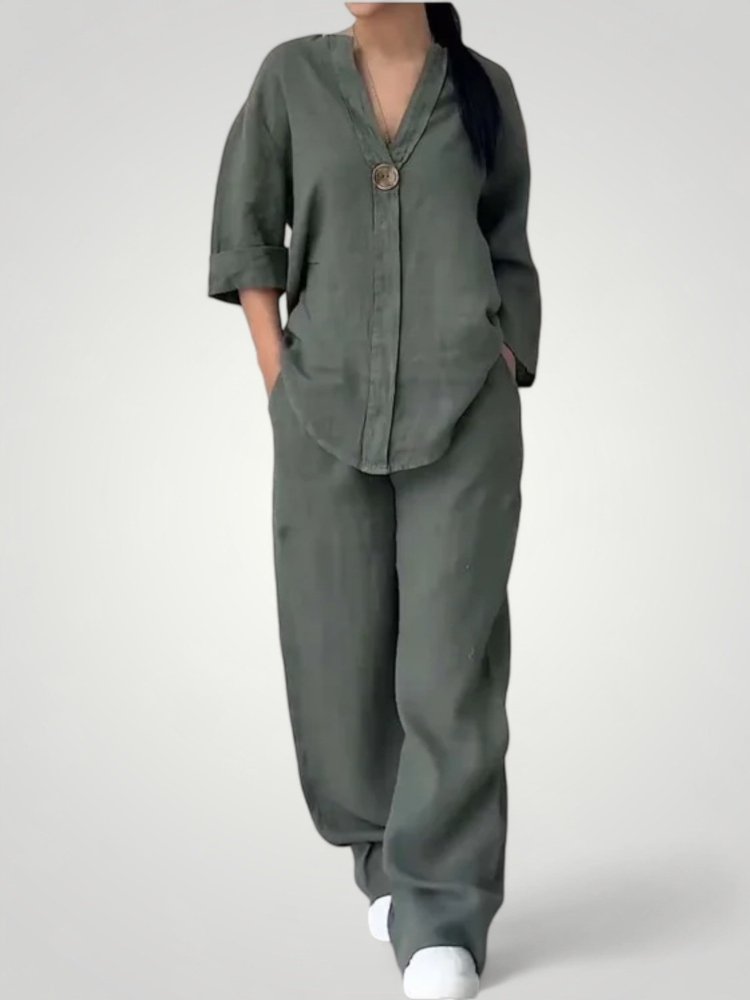 Damen Anzughose mit Modischem Farbpolster - Nordic Boutique & Co.