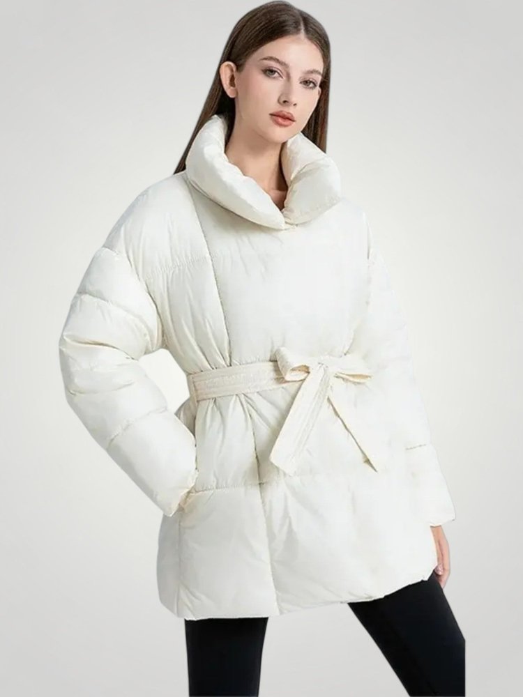 Damenjacke Mit Gürtel Für Elegante Silhouette - Nordic Boutique & Co.