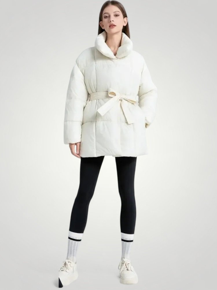 Damenjacke Mit Gürtel Für Elegante Silhouette - Nordic Boutique & Co.