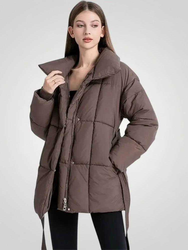 Damenjacke Mit Gürtel Für Elegante Silhouette - Nordic Boutique & Co.