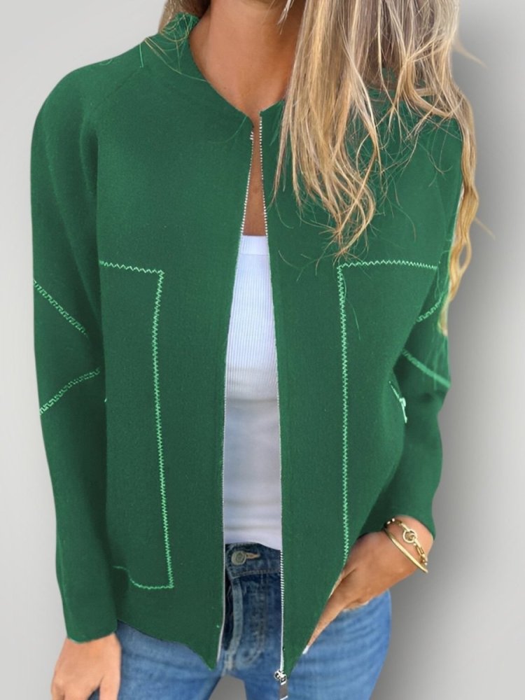 Damenjacke Mit Reißverschluss Für Elegante Momente - Nordic Boutique &amp; Co.
