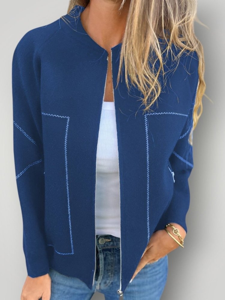 Damenjacke Mit Reißverschluss Für Elegante Momente - Nordic Boutique &amp; Co.