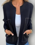 Damenjacke Mit Reißverschluss Für Elegante Momente - Nordic Boutique & Co.