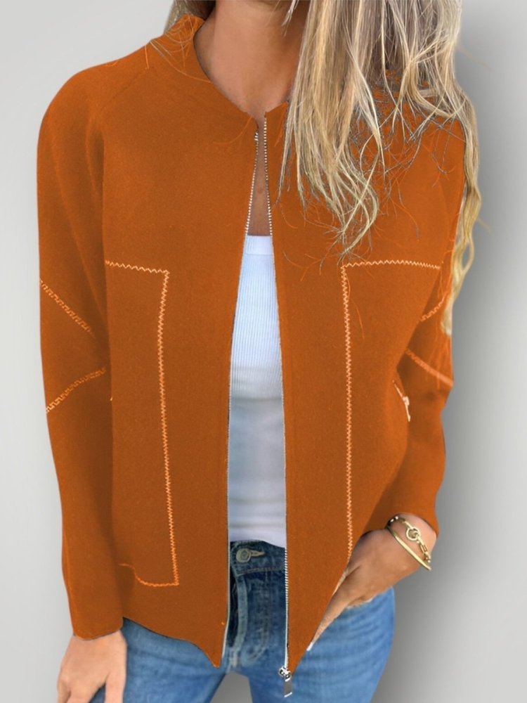 Damenjacke Mit Reißverschluss Für Elegante Momente - Nordic Boutique &amp; Co.