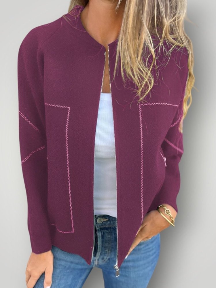 Damenjacke Mit Reißverschluss Für Elegante Momente - Nordic Boutique &amp; Co.