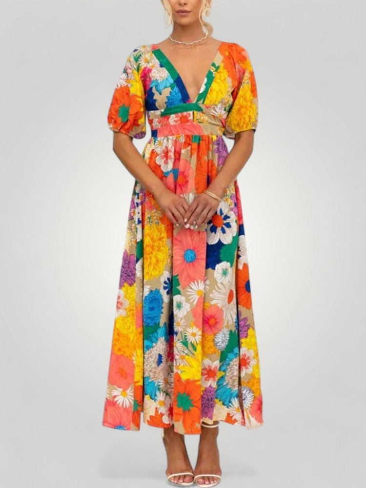 Damenkleid mit Blumenmuster für elegante Anlässe - Nordic Boutique & Co.