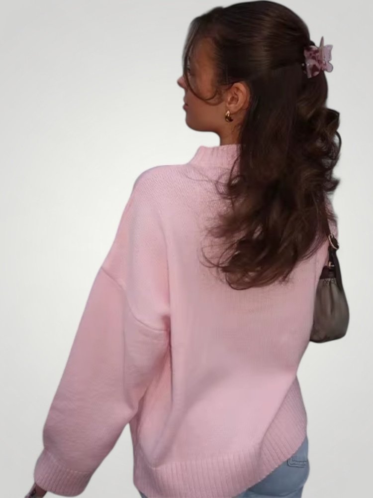 Damenpullover Pink mit Elegantem O - Ausschnitt - Nordic Boutique & Co.
