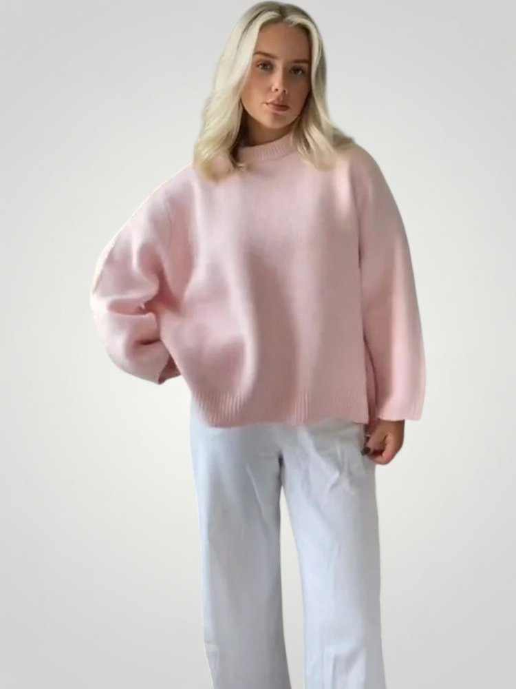 Damenpullover Pink mit Elegantem O - Ausschnitt - Nordic Boutique & Co.