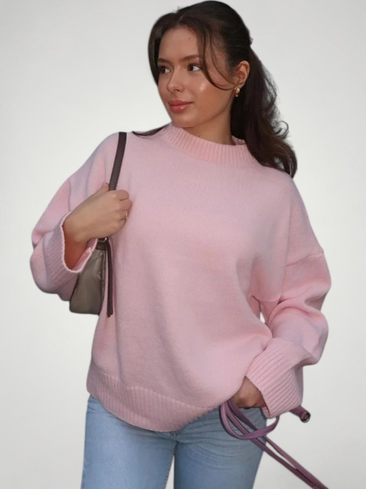 Damenpullover Pink mit Elegantem O - Ausschnitt - Nordic Boutique & Co.