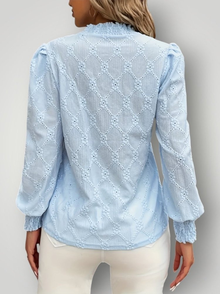 Elegante Damenbluse mit Stehkragen für festliche Anlässe - Nordic Boutique &amp; Co.