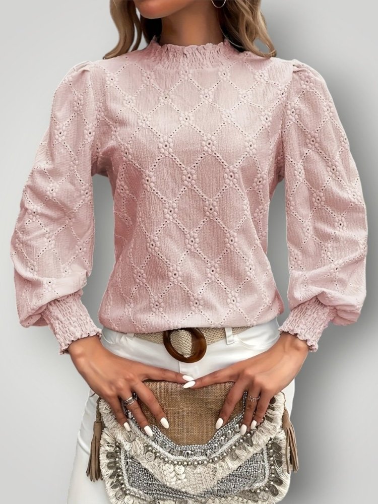 Elegante Damenbluse mit Stehkragen für festliche Anlässe - Nordic Boutique &amp; Co.