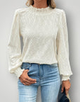 Elegante Damenbluse mit Stehkragen für festliche Anlässe - Nordic Boutique & Co.