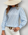 Elegante Damenbluse mit Stehkragen für festliche Anlässe - Nordic Boutique & Co.