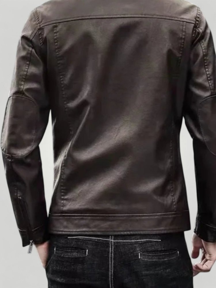 Elegante Slim Fit Herren Lederjacke für Stil - Nordic Boutique & Co.