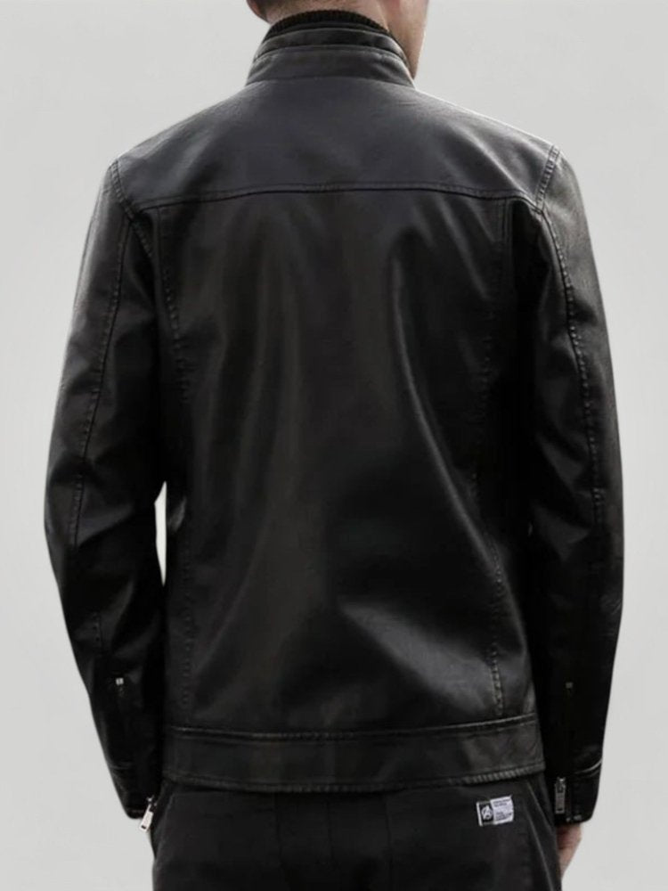 Elegante Slim Fit Herren Lederjacke für Stil - Nordic Boutique & Co.