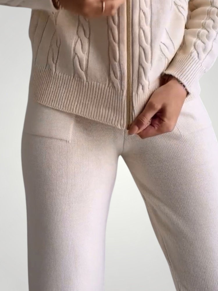 Eleganter Jacquard Pullover Cardigan mit Twist - Nordic Boutique &amp; Co.