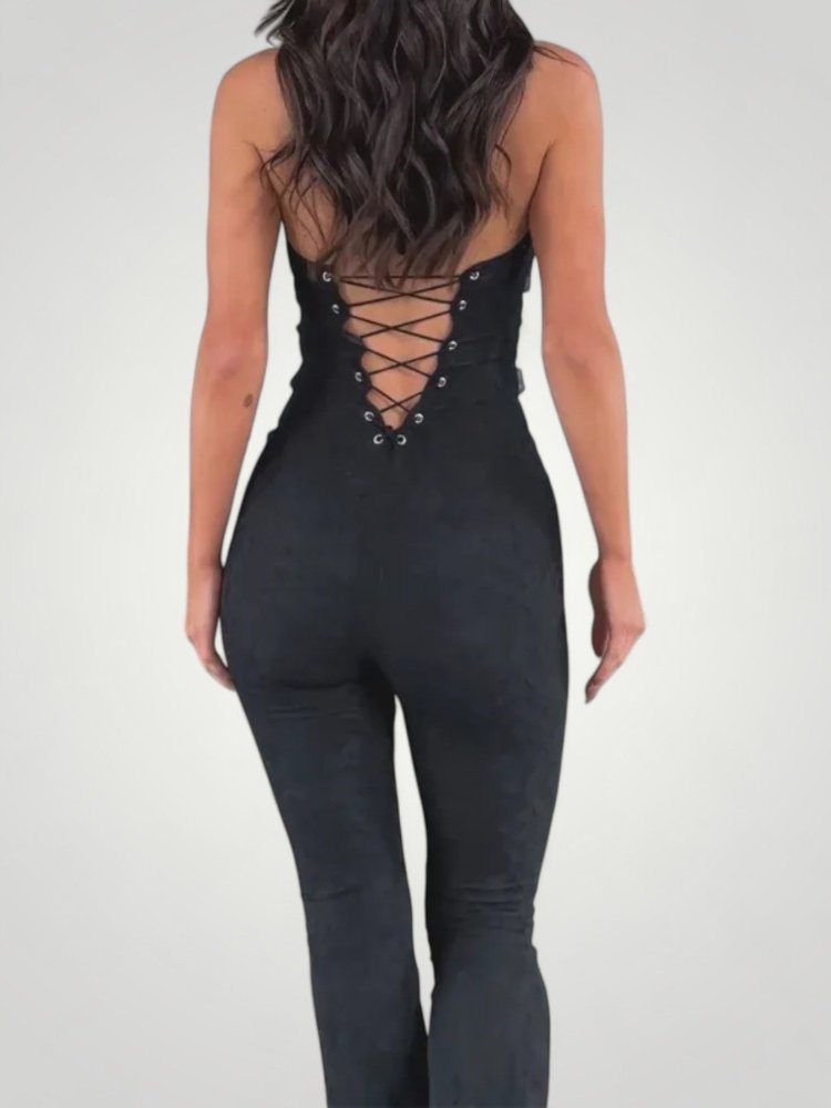 Eleganter Jumpsuit Damen mit V - Ausschnitt - Nordic Boutique &amp; Co.