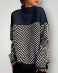 Eleganter Rollkragenpullover Damen Schwarz für Stil - Nordic Boutique & Co.