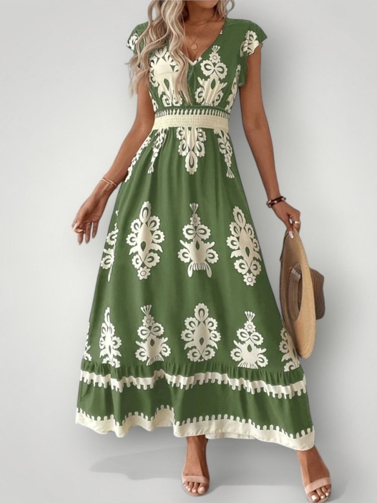 Elegantes Blütenmuster - Kleid für Hochzeitsgäste - Nordic Boutique &amp; Co.