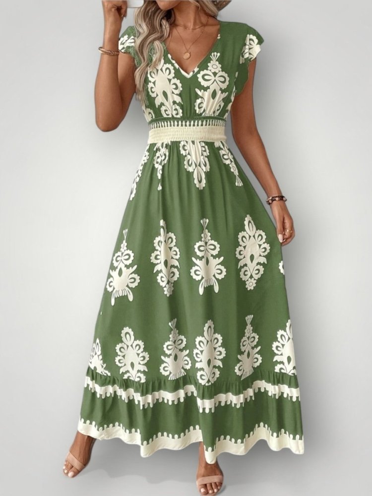 Elegantes Blütenmuster - Kleid für Hochzeitsgäste - Nordic Boutique &amp; Co.