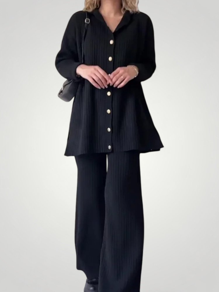 Elegantes Damen Set mit Weiten Hosen - Nordic Boutique & Co.