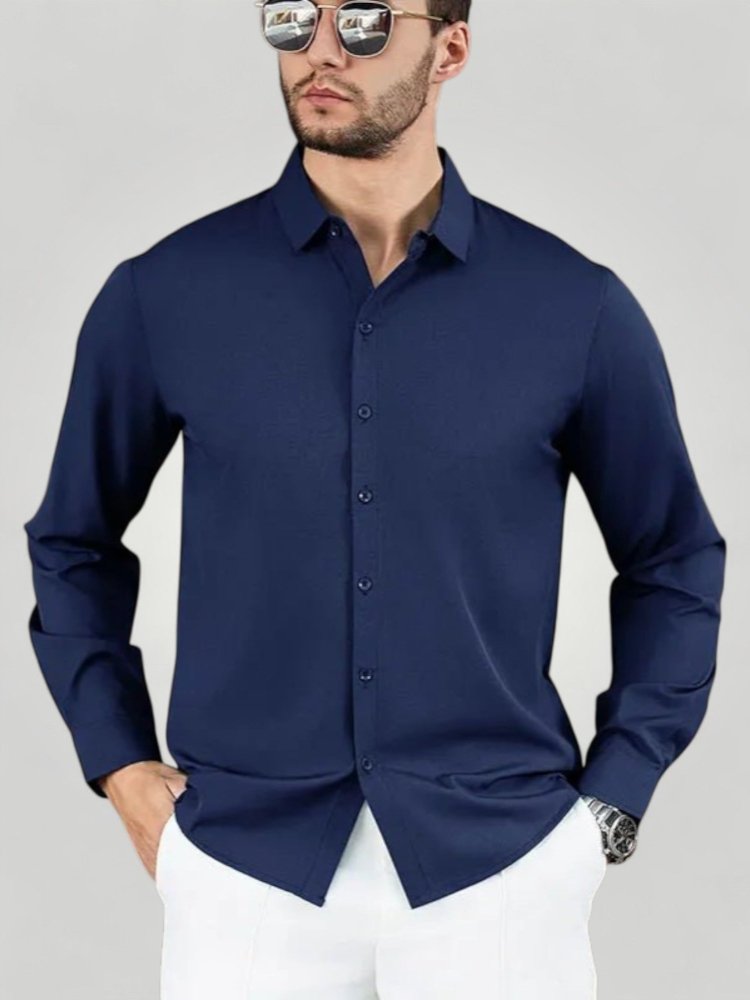 Elegantes Herrenhemd Langarm für Vielseitigkeit - Nordic Boutique & Co.