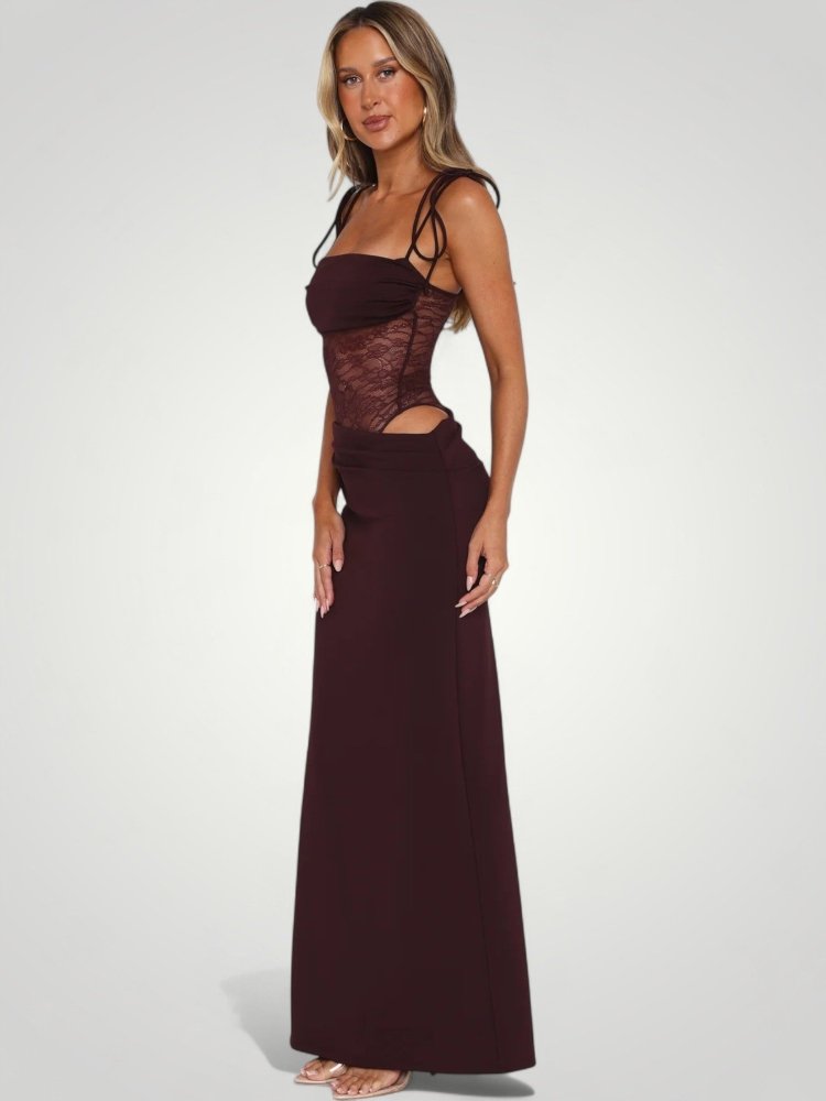 Elegantes Maxikleid Sommer mit Spitzen - Details - Nordic Boutique & Co.