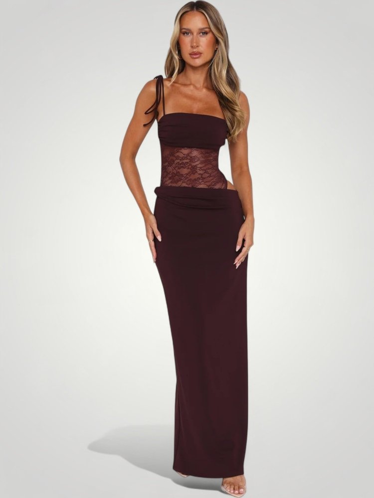 Elegantes Maxikleid Sommer mit Spitzen - Details - Nordic Boutique & Co.