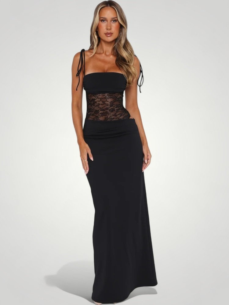 Elegantes Maxikleid Sommer mit Spitzen - Details - Nordic Boutique & Co.