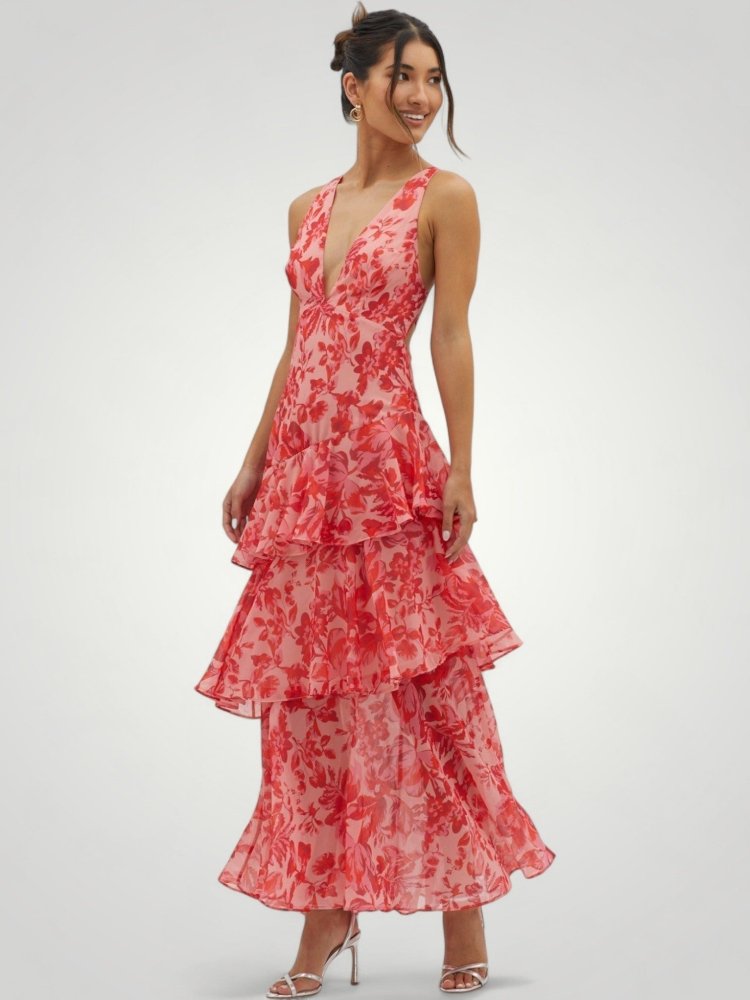Elegantes Midi Kleid mit Chic Trägerlosem Rücken - Nordic Boutique & Co.