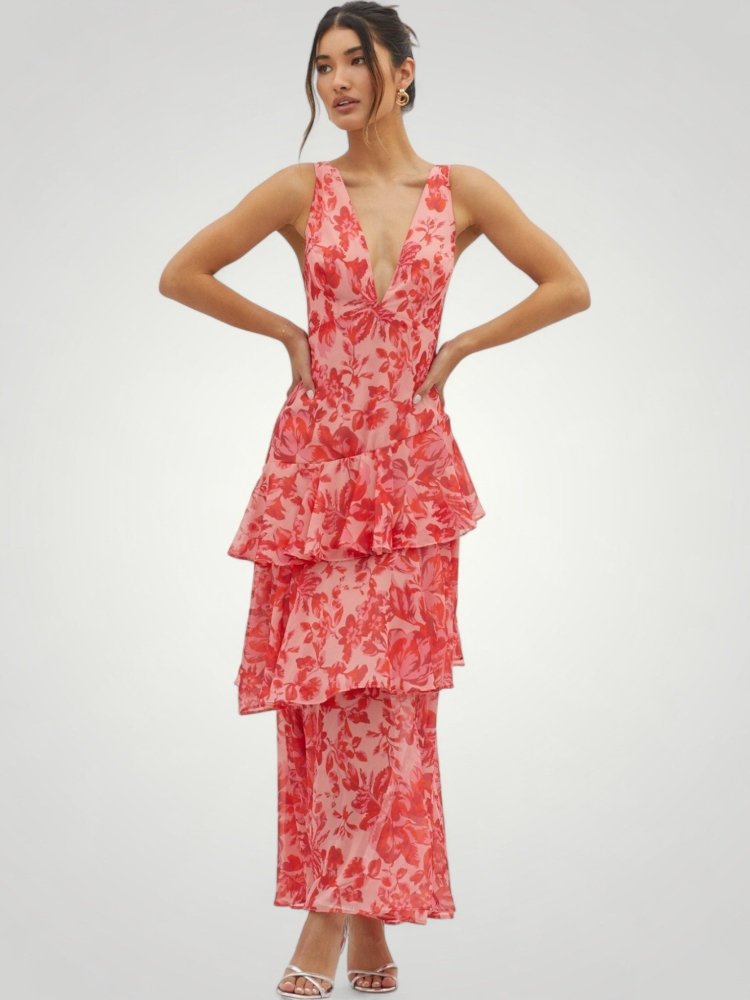 Elegantes Midi Kleid mit Chic Trägerlosem Rücken - Nordic Boutique & Co.