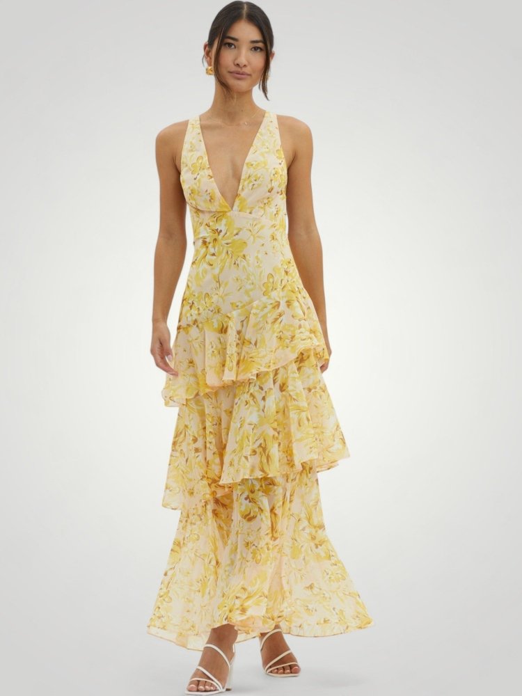 Elegantes Midi Kleid mit Chic Trägerlosem Rücken - Nordic Boutique &amp; Co.