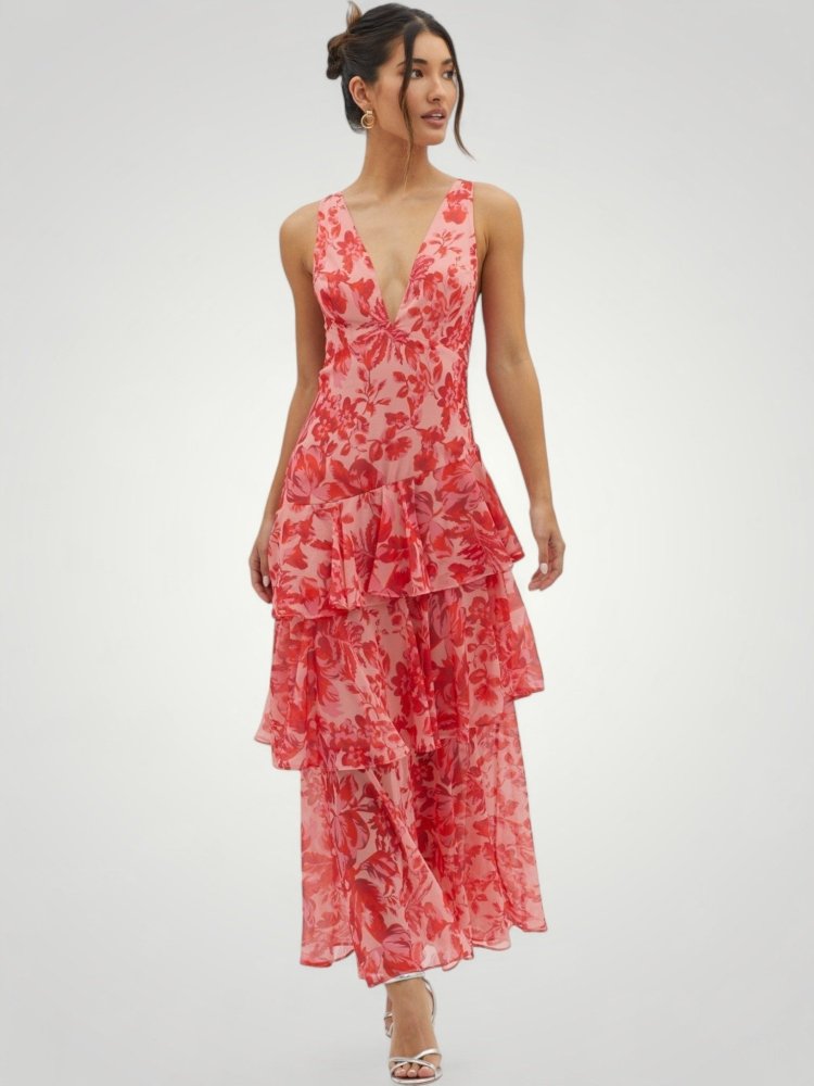 Elegantes Midi Kleid mit Chic Trägerlosem Rücken - Nordic Boutique & Co.