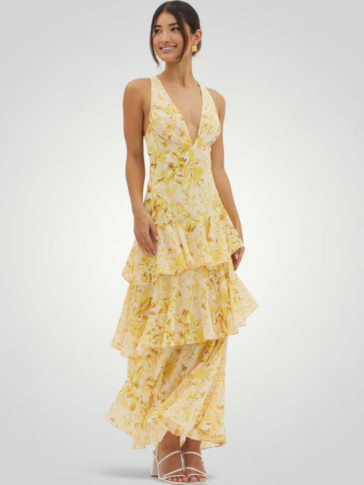 Elegantes Midi Kleid mit Chic Trägerlosem Rücken - Nordic Boutique & Co.