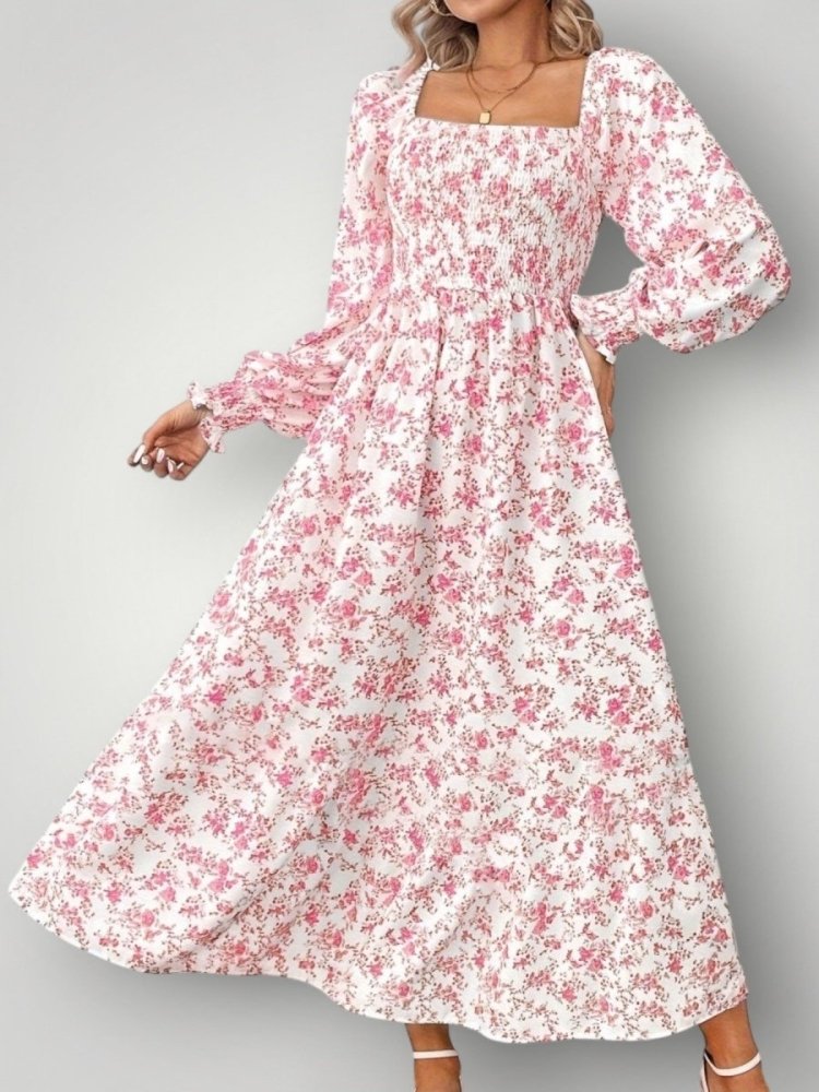 Elegantes Midi - Kleid mit schmeichelnder Silhouette - Nordic Boutique & Co.