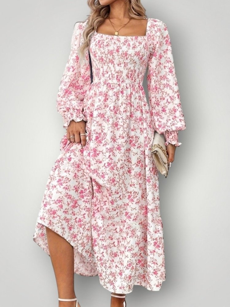 Elegantes Midi - Kleid mit schmeichelnder Silhouette - Nordic Boutique & Co.