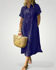 Gestreiftes Hemdkleid Damen Elegant - Nordic Boutique & Co.