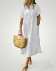 Gestreiftes Hemdkleid Damen Elegant - Nordic Boutique & Co.