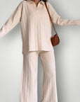 Gestreiftes Jacquard - Set mit Stil - Nordic Boutique & Co.