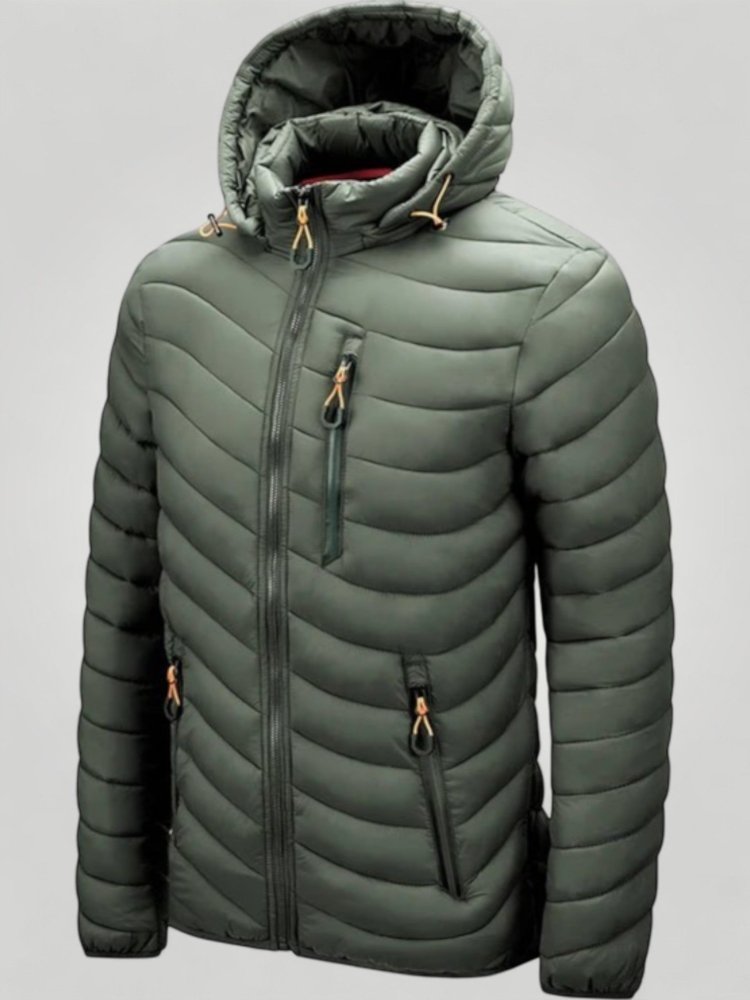 Herrenparka Schwarz mit Wärmendem Futter - Nordic Boutique & Co.
