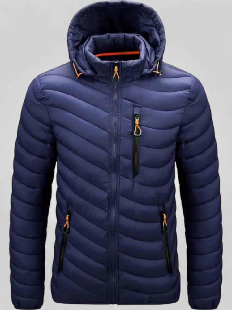 Herrenparka Schwarz mit Wärmendem Futter - Nordic Boutique & Co.