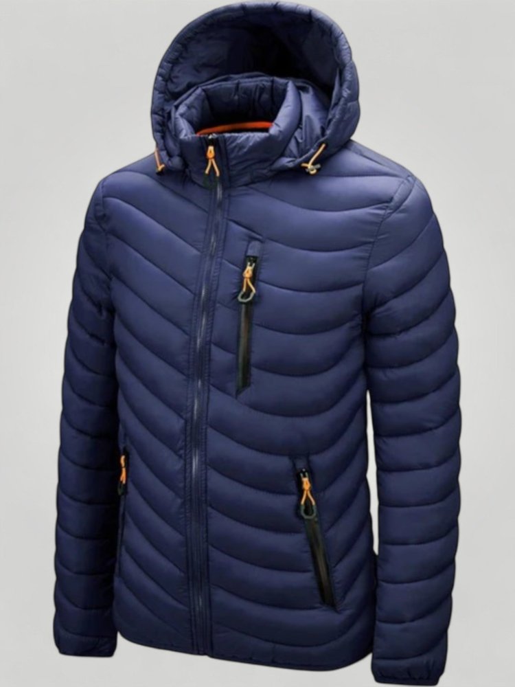 Herrenparka Schwarz mit Wärmendem Futter - Nordic Boutique & Co.