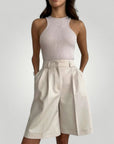 Hochtaillierte Kurze Hosen Damen für Komfort - Nordic Boutique & Co.