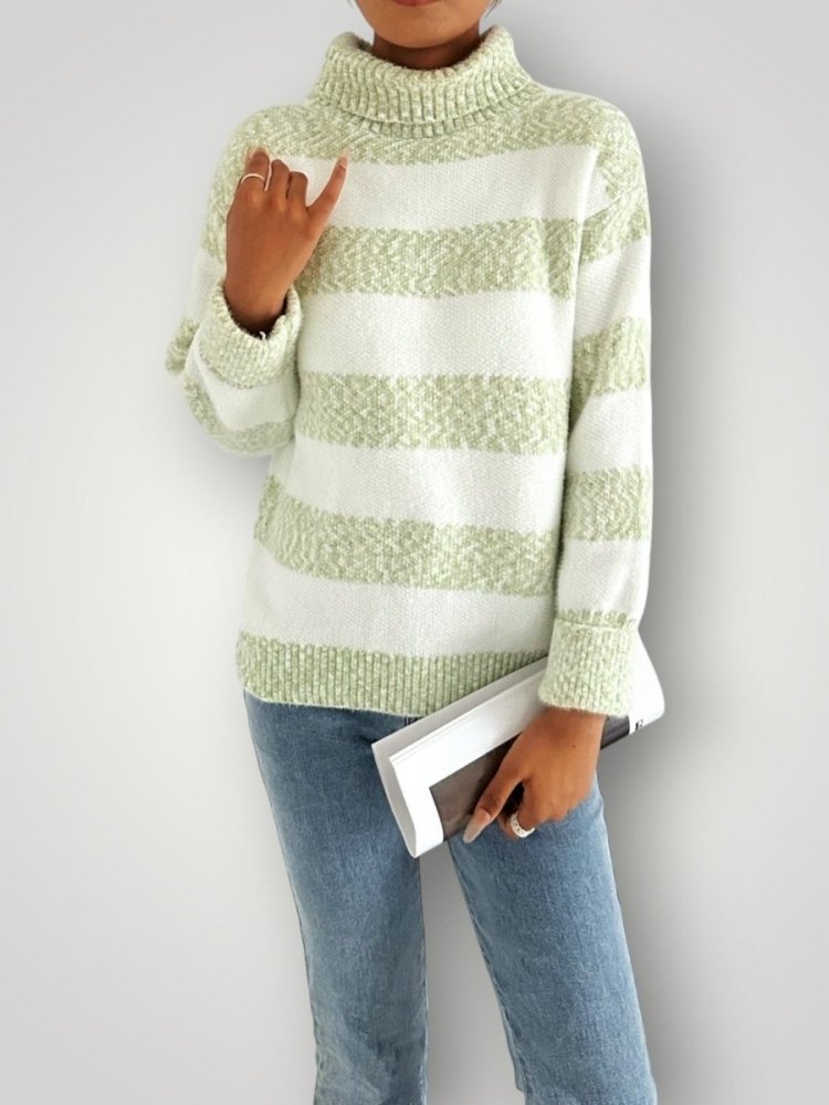 Hochtaillierter Pullover Damen mit Bequemer Passform - Nordic Boutique &amp; Co.
