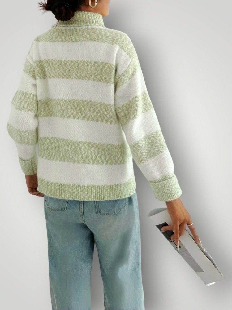 Hochtaillierter Pullover Damen mit Bequemer Passform - Nordic Boutique &amp; Co.