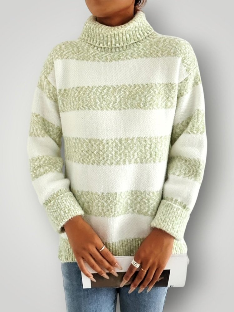 Hochtaillierter Pullover Damen mit Bequemer Passform - Nordic Boutique &amp; Co.